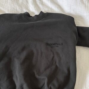 Essentials Charcoal Crewneck Sweater for Men